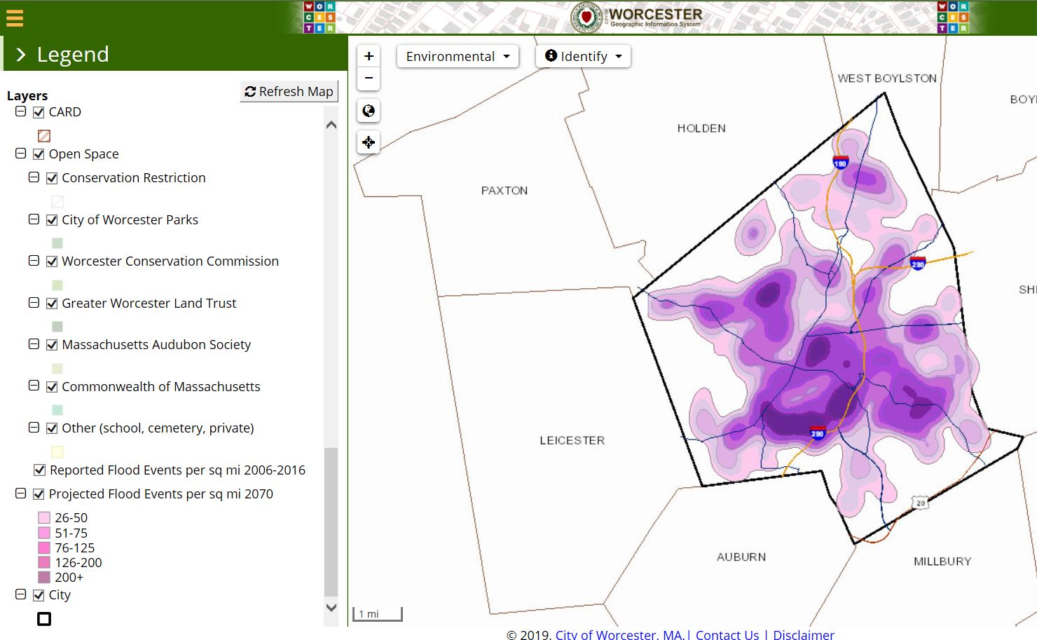 Worcester Flood Mapping Viewer